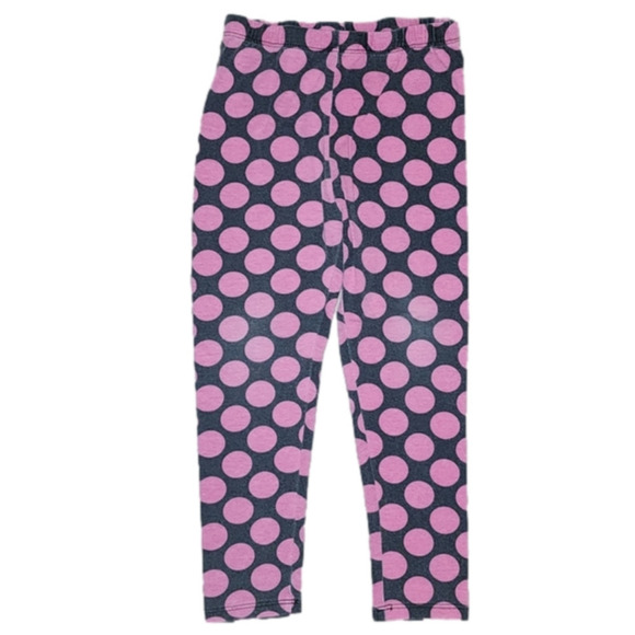 DISNEY Black and Pink Polka-Dot Leggings - Picture 1 of 3